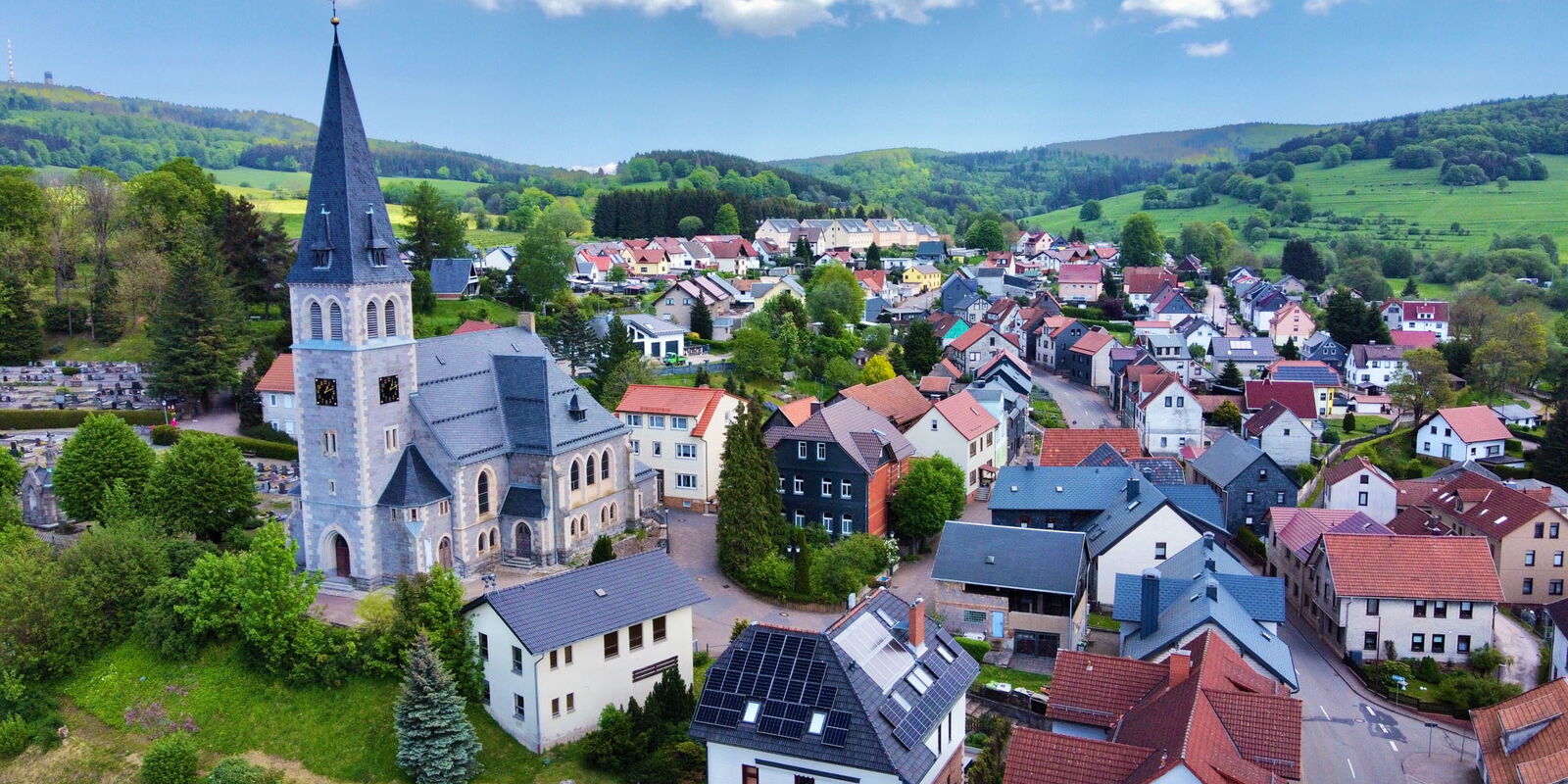 Blick auf Brotterode, Stadt Brotterode-Trusetal