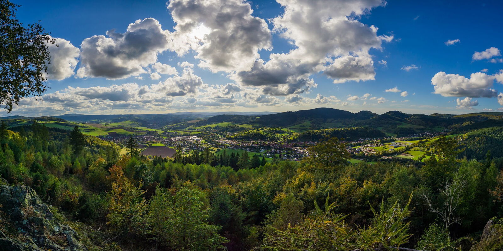 Panorama vom Masskopf auf Floh-Seligenthal